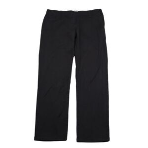 Ponnytail Pants Womens M Black Straight Low Rise Stretch Slash Pocket Hook Eye